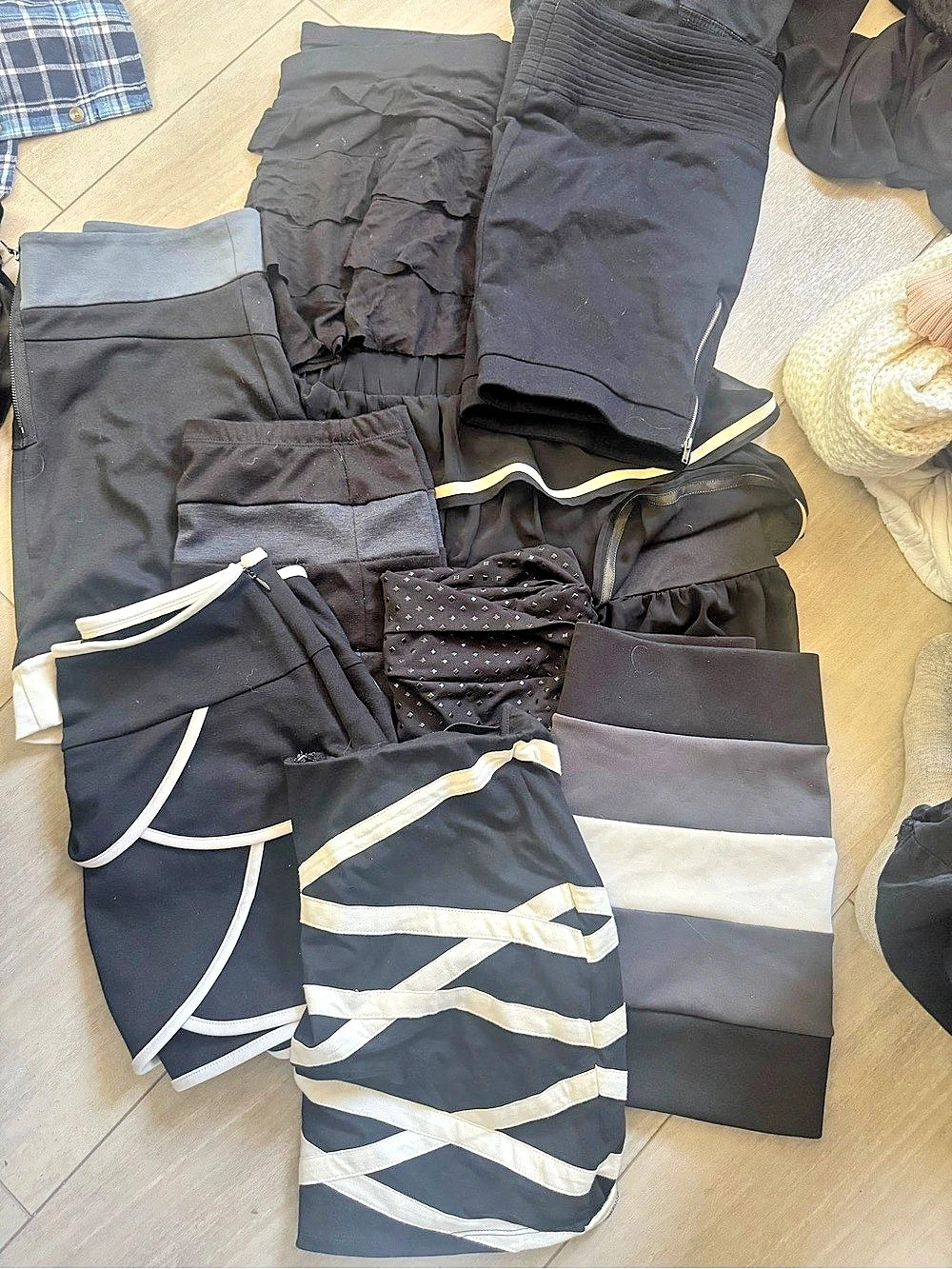 Women's Black & White mini skirts